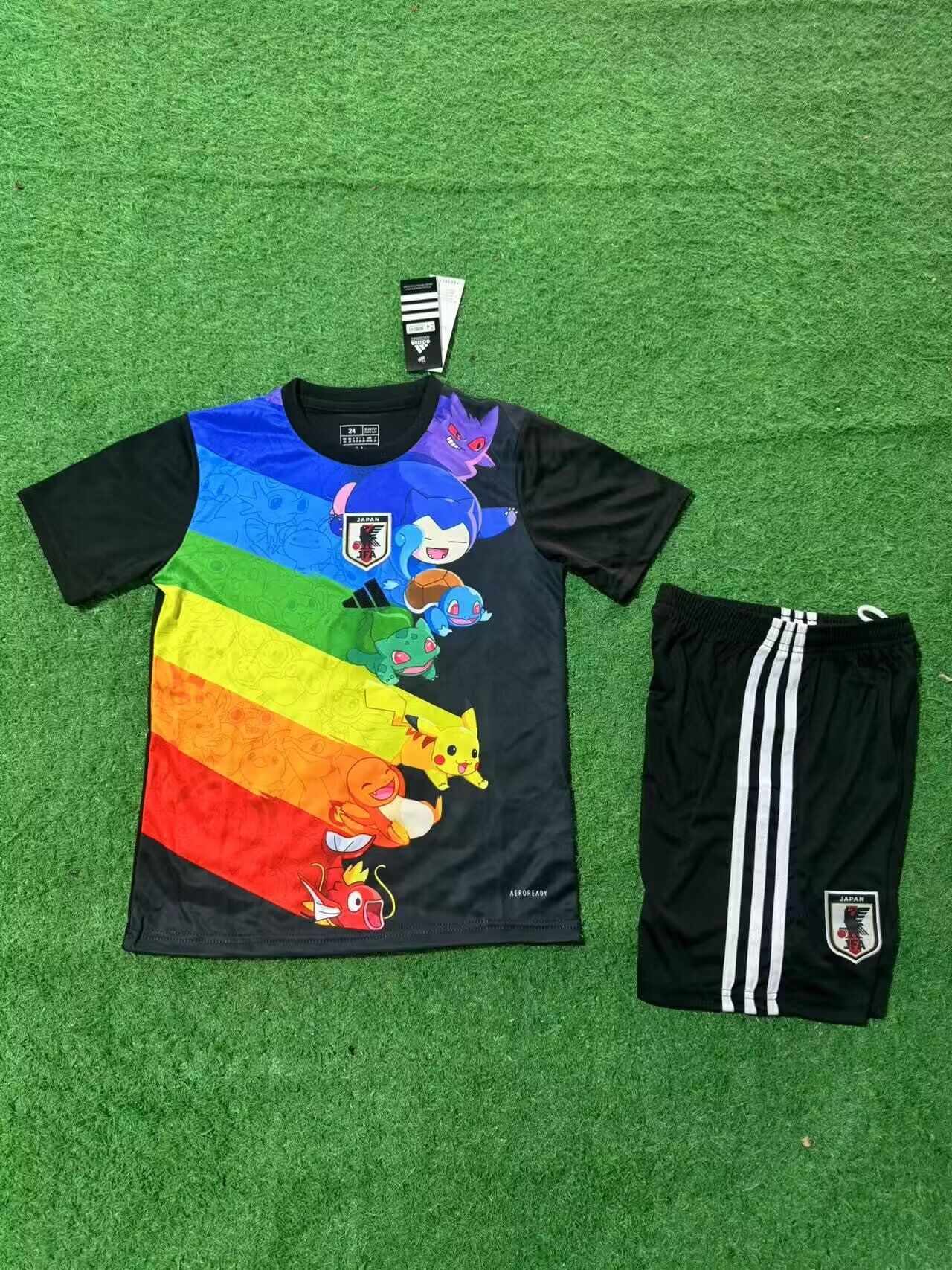 Kids-Japan 25/26 Special Black Pokeman Soccer Jersey